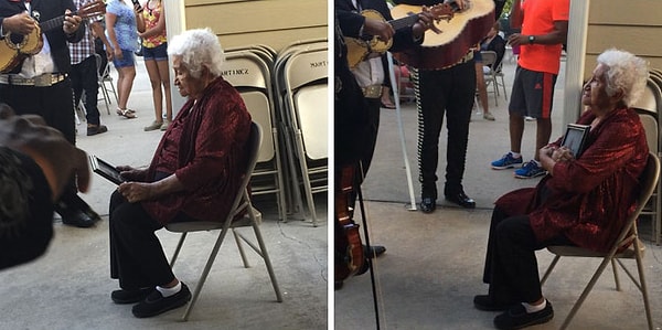 15. "Сегодня моей бабушке исполнилось 85 лет, и мы устроили танцы впервые с тех пор, как не стало дедушки. Она не выпускала из рук его фото."