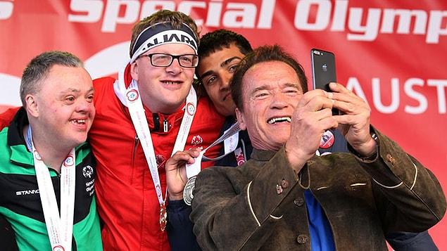 The 2017 Special Olympics were held in Schwarzenegger’s native Austria, and as well as sponsoring the games, he was an outspoken ambassador for them on social media. Timothy Shriver, Chairman of the Special Olympics, is the brother of Schwarzenegger’s former wife, Maria Shriver.