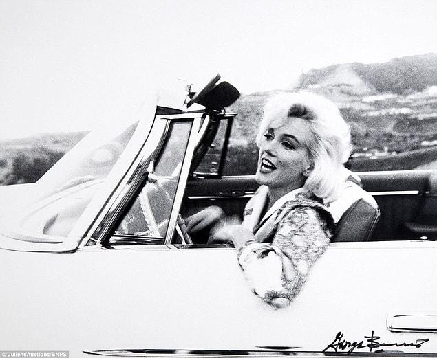 She seemed to be having a whale of a time as she posed in an open-top car in the Hollywood Hills.