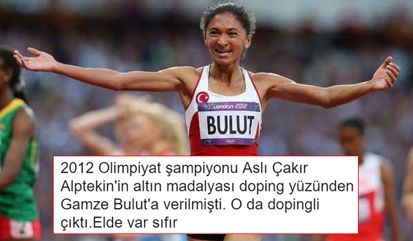 Üç Atletimiz Daha Dopingli Çıktı: Elvan Abeylegesse, Gamze Bulut ve