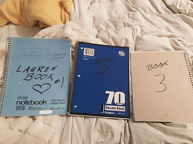 Here are those 3 notebooks filled with adventures!