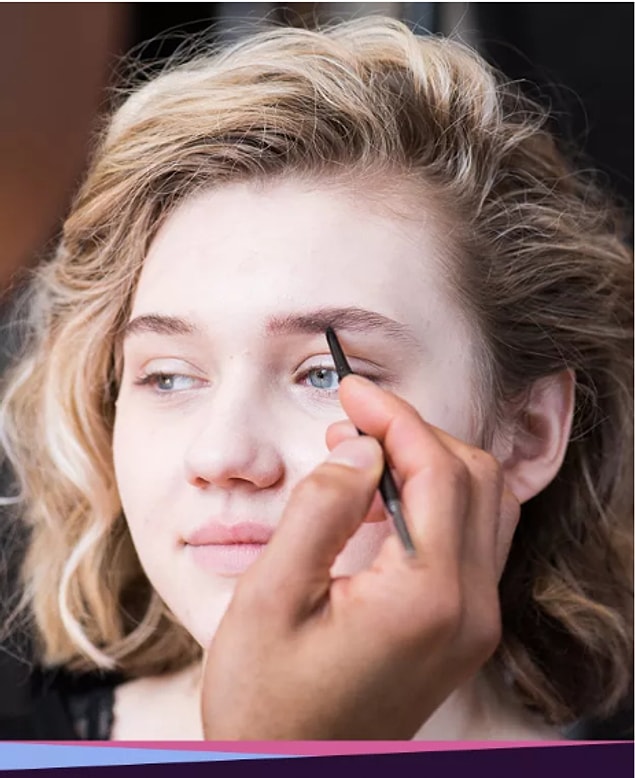 To fill in your brows, start where you see spaces, not in the center.
