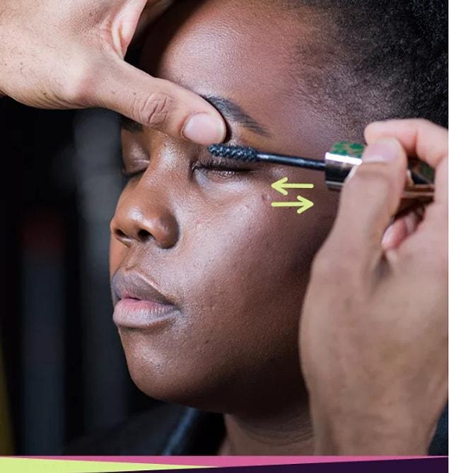 For massive volume, wiggle the mascara brush back and forth from the root like you’re brushing your teeth. And use waterproof, because it holds your lash curl longer!