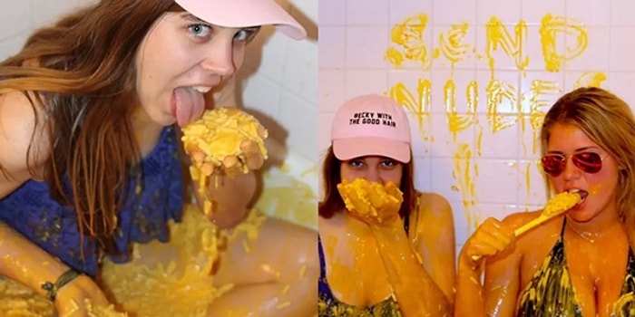 İsrafın Bu Kadarı! Koca Bir Küveti 56 Kutu Peynirli Makarnayla Dolduran Gençler