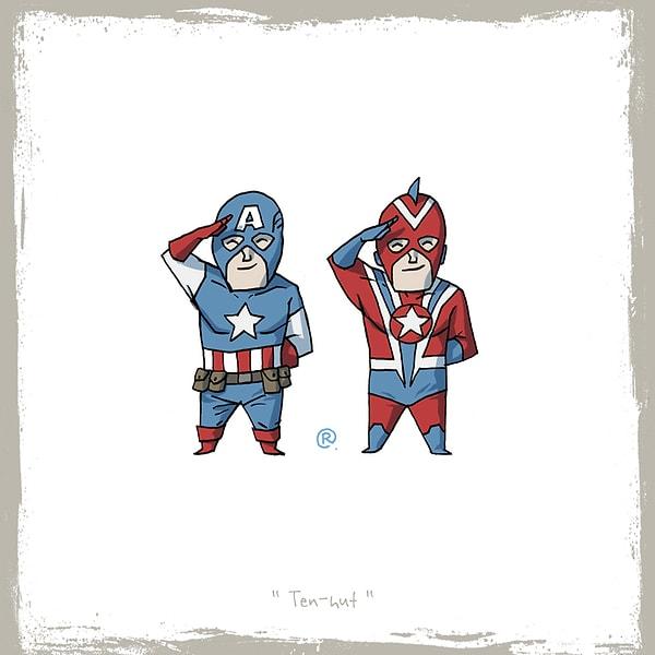 6. Captain America (1941) ve  Commander Steel (1978)