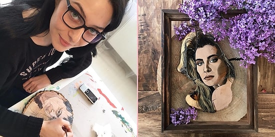 Türk Ünlüleri Ağaç Kütüklerine Resmettiği Birbirinden Hoş Çalışmalarıyla: Seçil Çınardalı