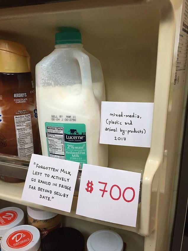 6. "Forgotten Milk, Left To Actively Go Rancid In Fridge Far Beyond Sell-By Date;" Mixed-Media