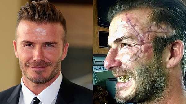 10. David Beckham, rol aldığı Kral Arthur filmi için tanınmayacak bir hale geldi.
