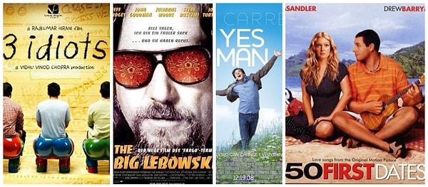 3 Iditos-The Big Lebowski-Yes Man-50 First Date
