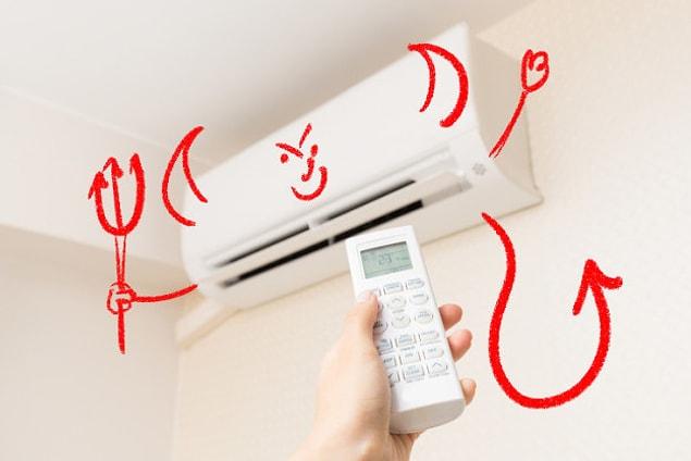 6. You start a campaign not to use the air conditioner while you are in the room.