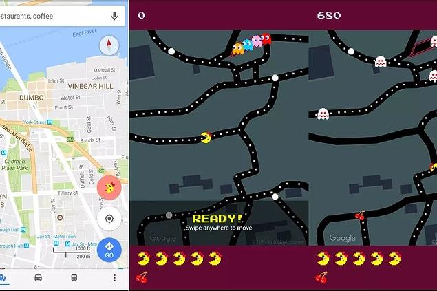 1. Google Maps morphs into Pac-Man.