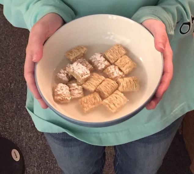 8. And some people have their cereal with water. Problem?