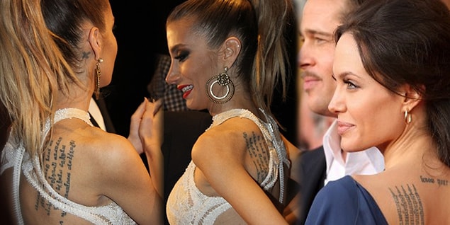 1. İrem Derici, bundan yaklaşık 8 yıl önce Angelina Jolie'nin sıkı hayranlarından biriymiş, öyle ki Jolie'nin dövmesinin aynını sırtına kazıtmaktan bir an bile olsa tereddüt etmemiş.