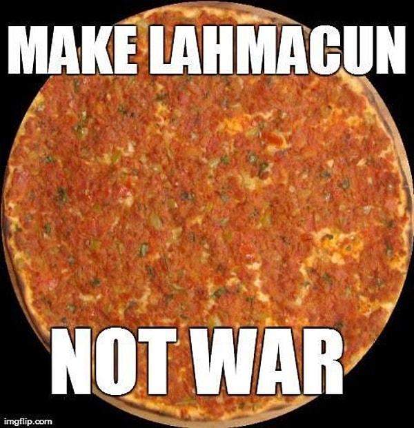 1. Imagine all the people eat lahmacun