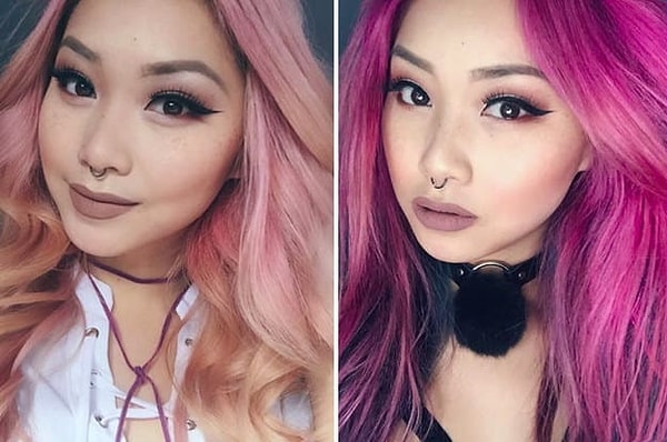 2. А эта трансформация из нежно-розового в фуксию просто поражает!