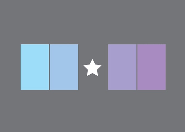 3. Продолжаем в сиреневых тонах: какой цвет должен быть посередине?