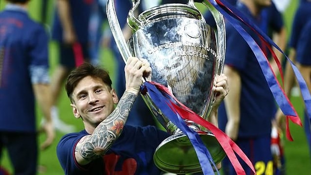 6. Messi, 4 kez Şampiyonlar Ligi şampiyonluğu yaşadı fakat Real Madridli Gento'nun 6 kez kazandığı bu kupayı 4 kez alarak henüz bu rekoru da kıramadı.