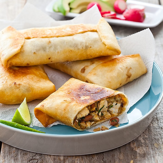 8. Burrito dürümlerinin kızarmış hali...