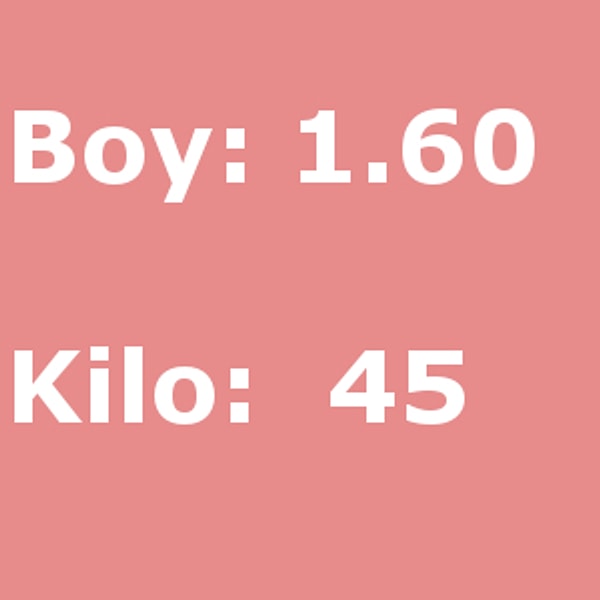 Boy 1.60 Kilo: 45