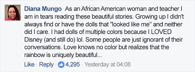 "Bir Afro-Amerikan kadın ve öğretmen olarak bu öykülerden gözlerim doluyor...