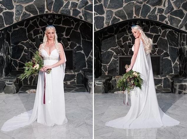 5. The bride also posed as Daenerys Targaryen. Unfortunately we don't have dragons here : (