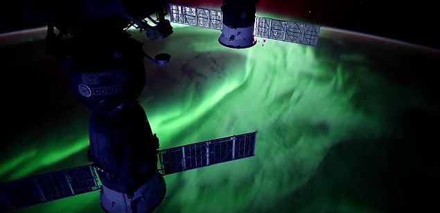 7. Stunning Aurora from Space