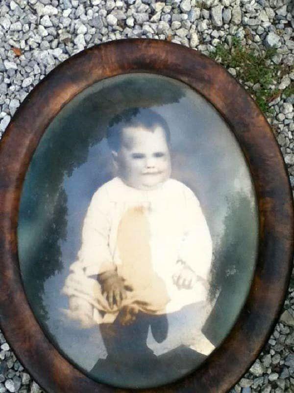 10. "Mysterious picture of a creepy baby we found in our attic..."