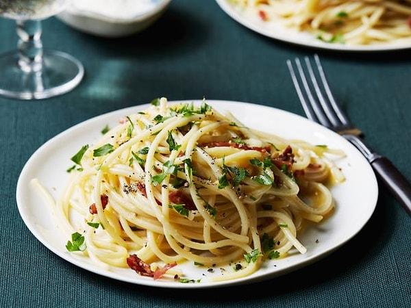 12. Spaghetti Carbonaramız hazır!