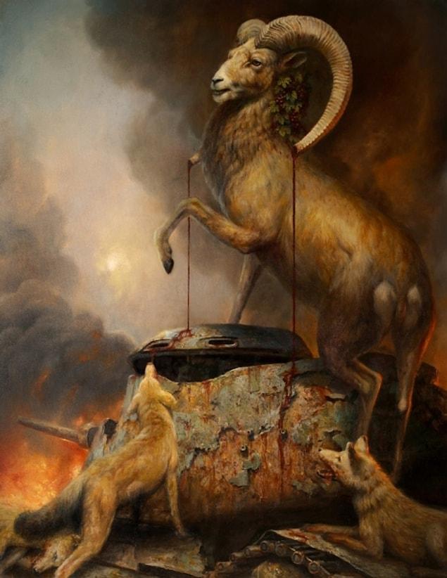 You can follow Martin Wittfooth's works from his own Facebook and Twitter accounts.