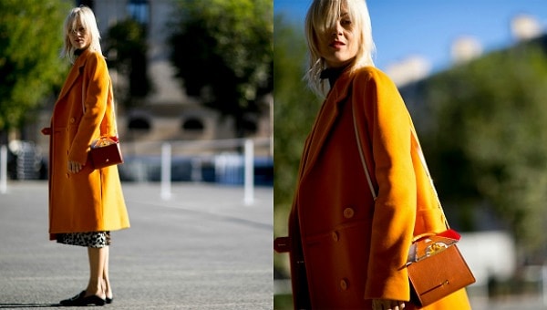 9. А вот и трендовое оверсайз пальто ниже колена (того самого жёлтого цвета).