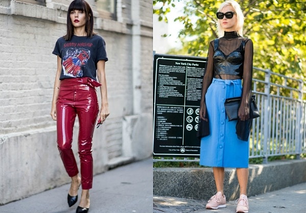 11. Не пугайся яркого цвета кожаных брюк и разнообразия моделей в юбках!