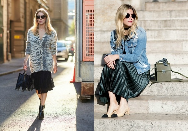 13. Помнишь те самые плиссированные юбки? Да-да, они снова в моде! Эти миди-юбочки прекрасно будут смотреться с джинсовкой, бомбером или безразмерным мешковатым свитером.