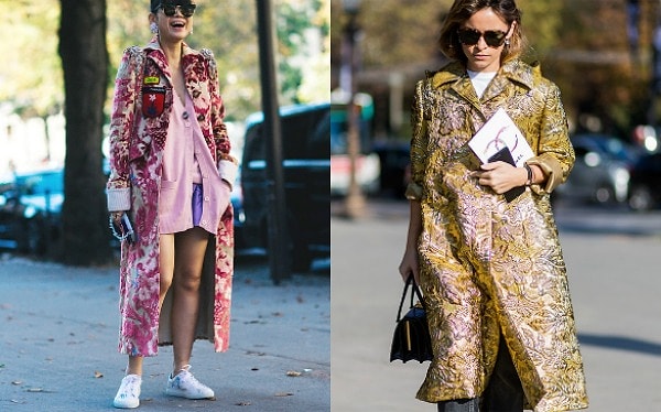 18. Обивочные ткани в стиле бабушкиного диванчика — самый что ни на есть хит сезона. Парча, золото и витиеватые узоры — вот в таком обличии вернулась к нам мода XVIII века.