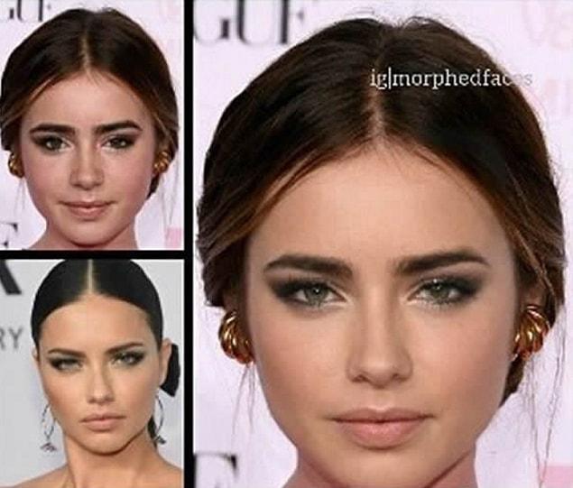 6. Lily Collins and Adriana Lima