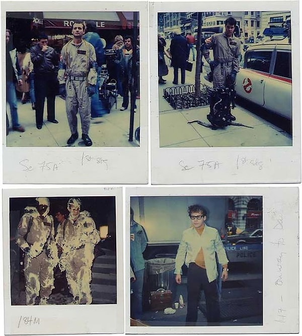 3. Билл Мюррей, Дэн Эйкройд, Эрни Хадсон и Айван Райтман на съемках "Охотников за привидениями"