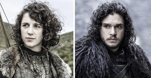 3. Meera Reed ve Jon Snow ikizler.
