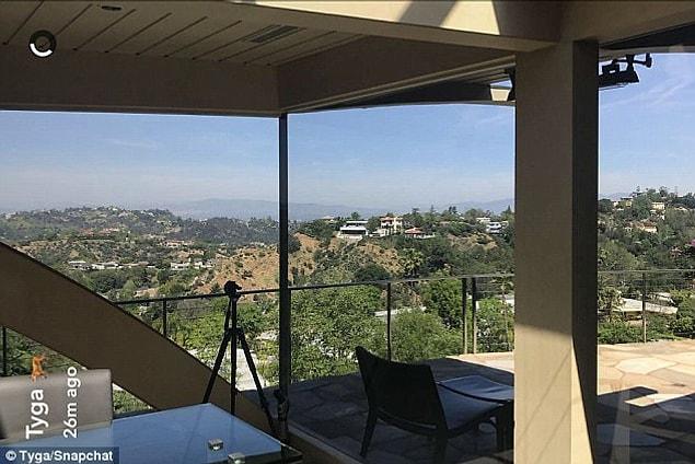 Change of scenery: Meanwhile Tyga appeared to confirm his new view, as he posted this picture.