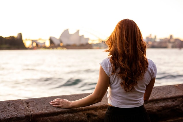 28. Italian Redhead Benedette Watching The Sunset In Sydney