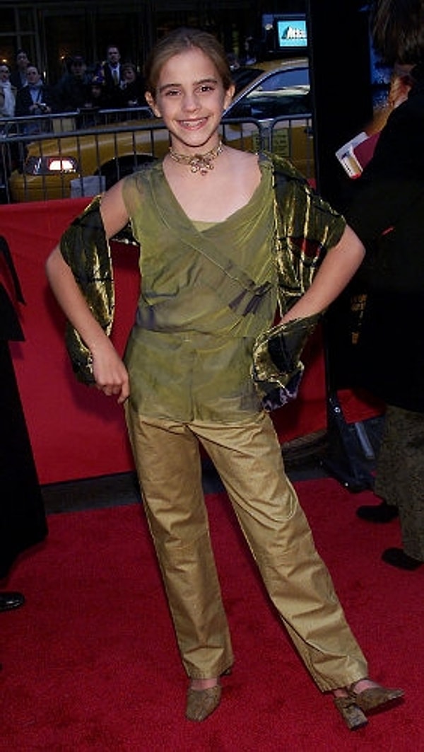 2. 2001 год. 11-летняя Эмма Уотсон на премьере первой части "Гарри Поттера".