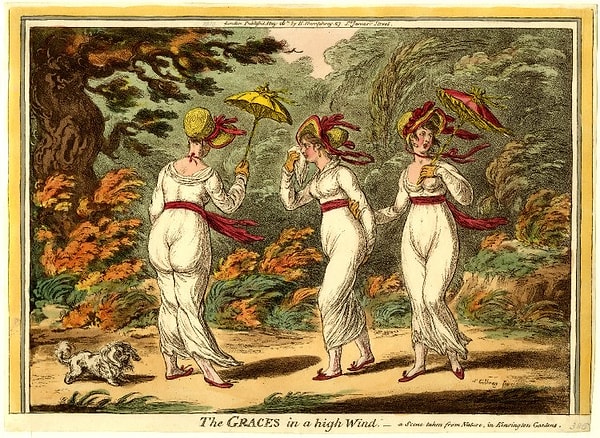 1. Наверняка вы представляете себе женщин 1700-х в цветистых длинных скромных платьях