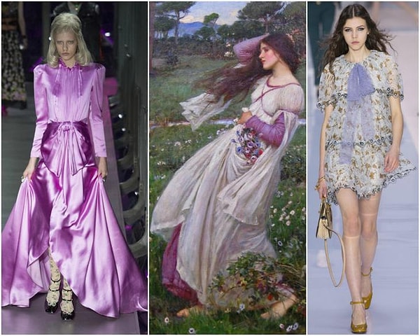4. Образ из коллекции Gucci. "Ветреницы", Джон Уильям Уотерхаус. Образ из коллекции Chloé