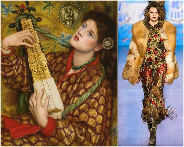 14. "Рождественская песня", Данте Габриэль Россетти. Образ из коллекции Anna Sui