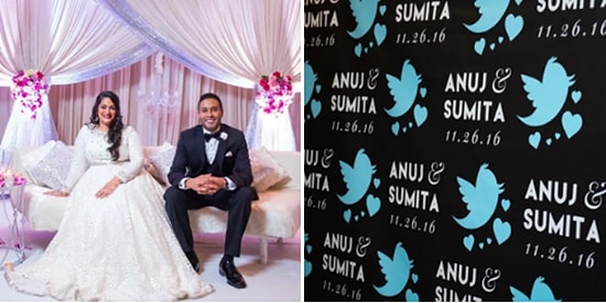 Twitter'dan Tanışıp Evlenen Çiftin Twitter Konseptli Tatlış Düğünü