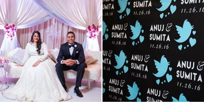 Twitter'dan Tanışıp Evlenen Çiftin Twitter Konseptli Tatlış Düğünü