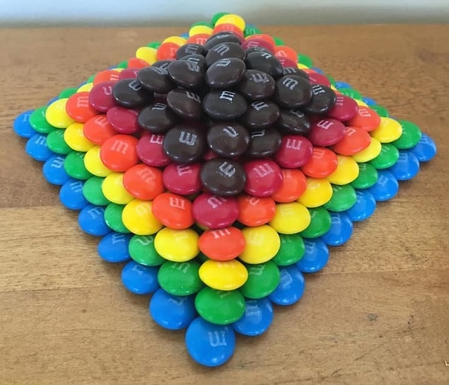 13. This unbelievable stack of M&M's.