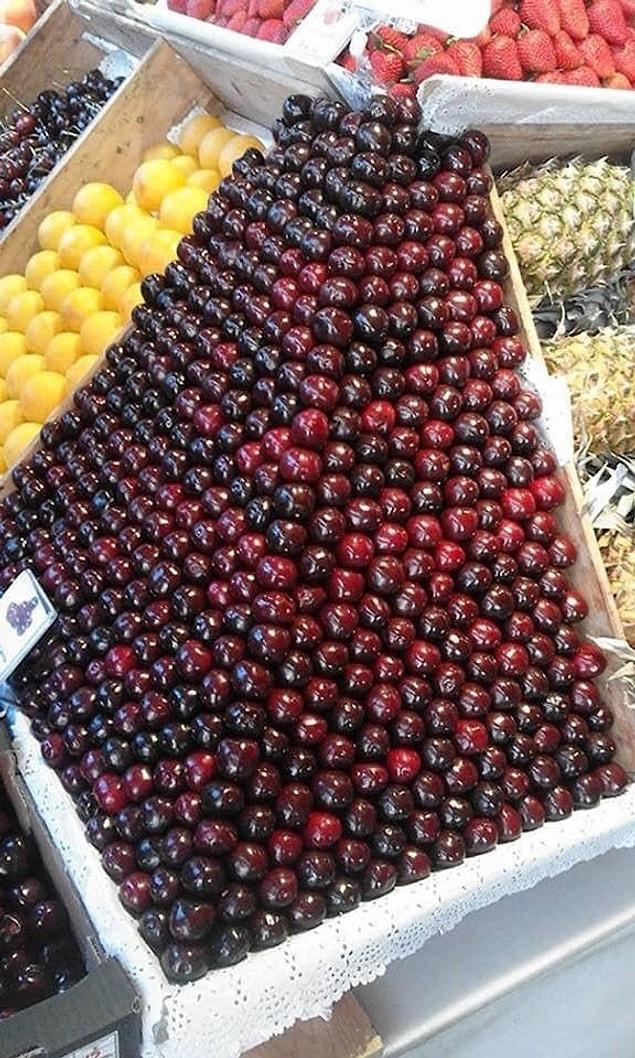17. This stack of cherries.