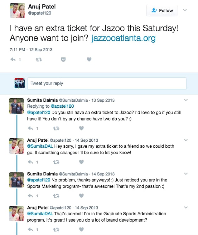 They met back in 2013 after striking up a conversation on Twitter.