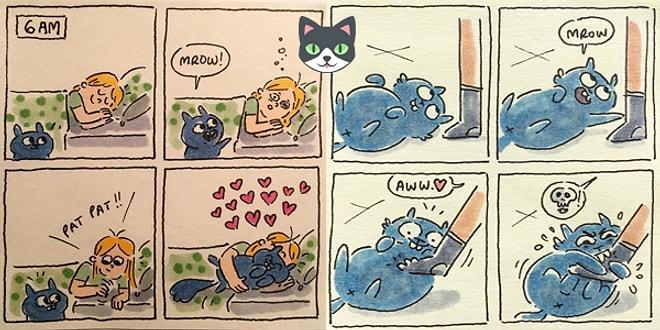 Kedi Severler Buraya! Evinde Kedi Besleyenlerin Başından Geçenleri Çok İyi Betimleyen 29 Karikatür