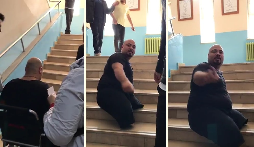 'Evet, Hayır' Diye Tartışırken Unutulan İnsanlık: Engelli Adam Merdivenleri Kendi Çıkmak Zorunda Kaldı