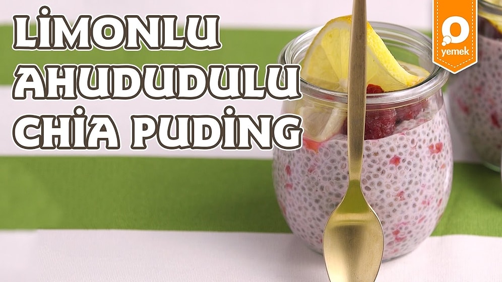 Diyetteyiz Diye Tatlıdan Uzak mı Kalalım! Limonlu Ahududulu Chia Puding Nasıl Yapılır?